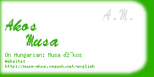 akos musa business card